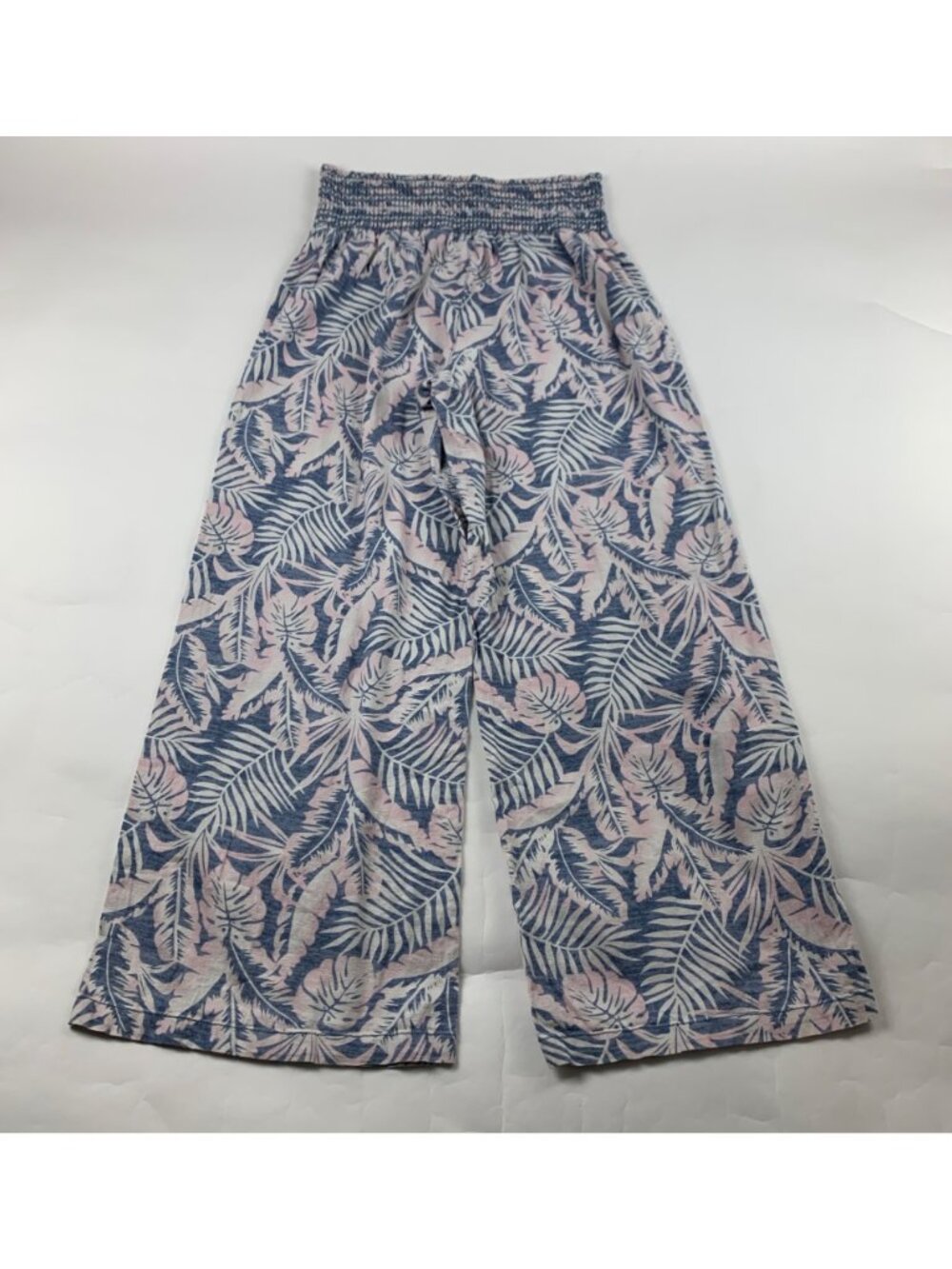 DAHUI Hawaii Linen Blend Pastel Palm Print Wide Leg Lounge Pant XL - Picture 4 of 5